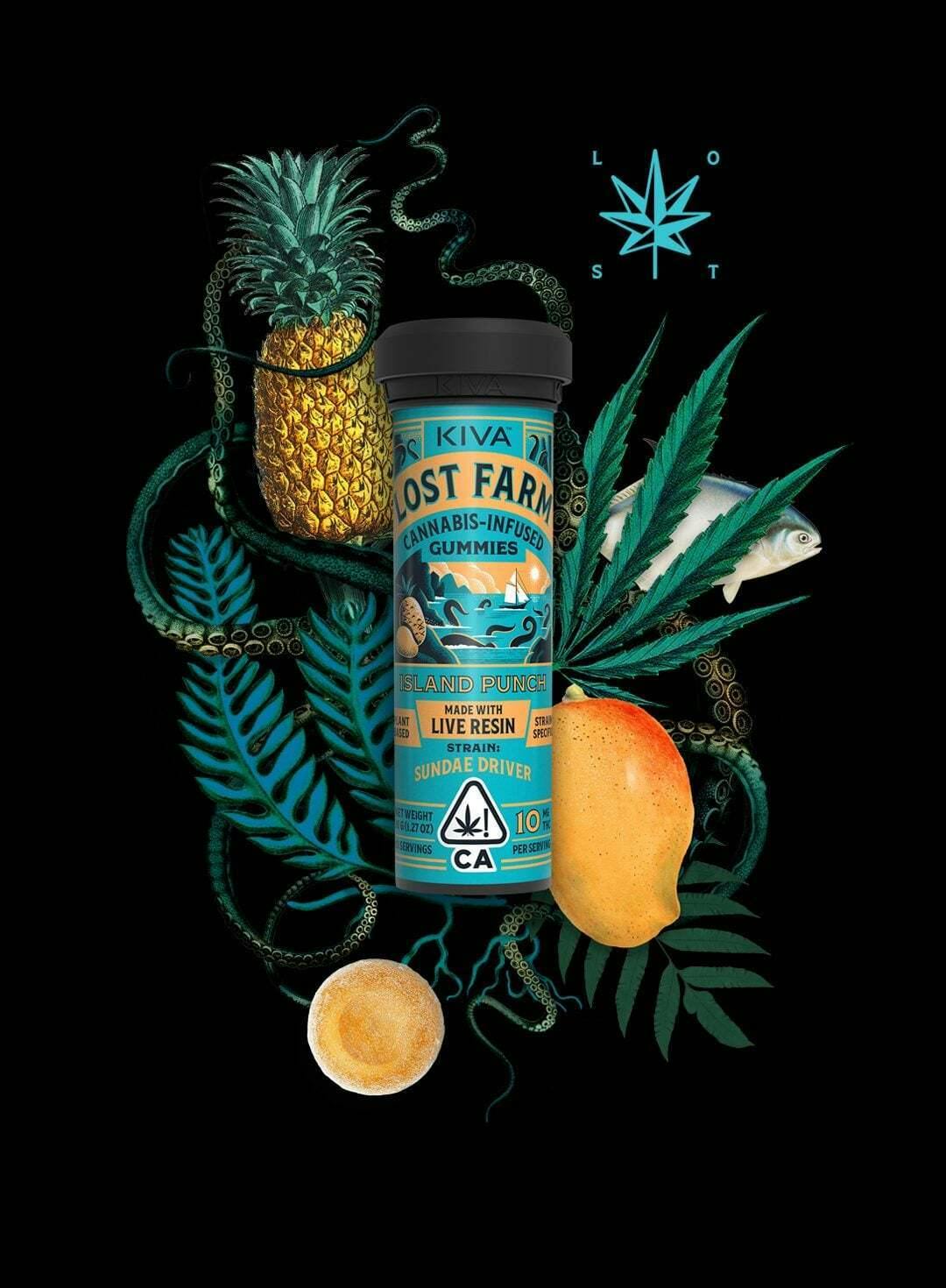 Lost Farm - Lost Farm Gummies Island Punch x Super Buff Cherry Resin 100mg 10ct - Edibles