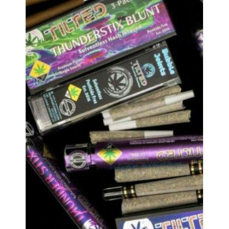 Tilted | Blue Spritzer Thunder Stix DOH-Glass Tip Preroll | 1.2g