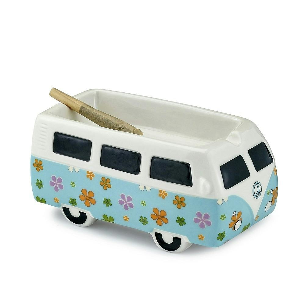 Ceramic Ash Tray - Roast and Toast Bus Flower Power