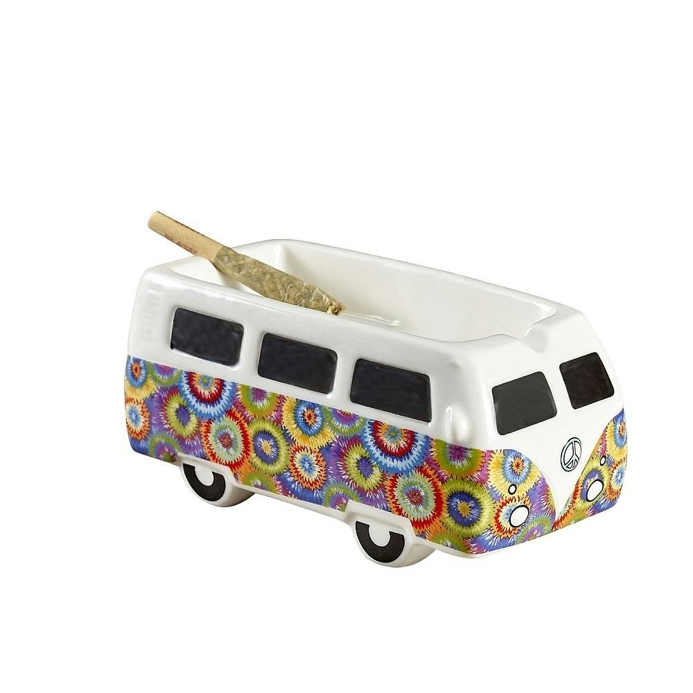 Ceramic Ash Tray - Roast and Toast Bus Flower Burst