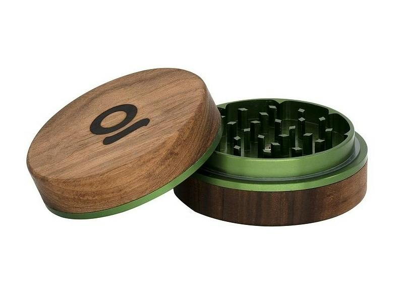 Ongrok - 2 Piece Walnut/Aluminum 3" Grinder - Green