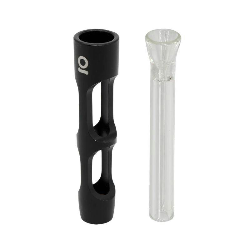 Ongrok - Aluminum and Glass Chillum Pipe - 3.5" - Black
