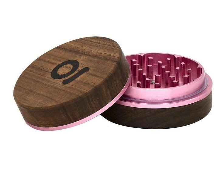 Ongrok - 2 Piece Walnut/Aluminum 3" Grinder - Rose Gold