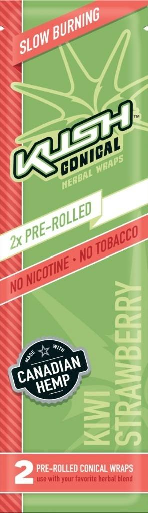 Kush Cones - Hemp Wrap - Strawberry Kiwi - 2 pack