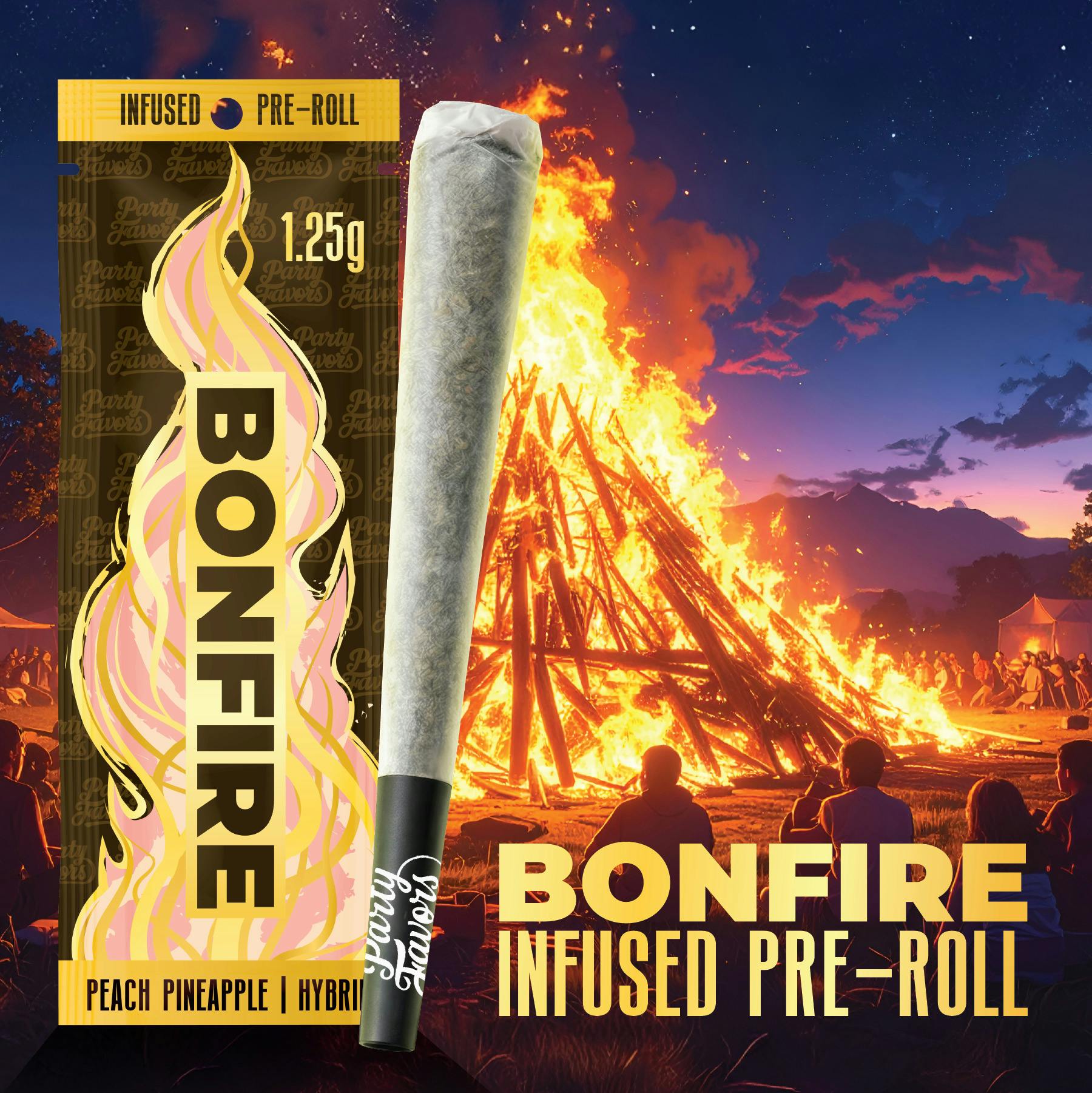 PARTY FAVORS BONFIRE | ICC | 1.25G | PEACH PINEAPPLE