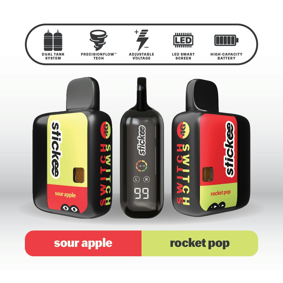 STICKEE SWITCH | AIO | 4G | LR X LD | ROCKET POP X SOUR APPLE DIESEL