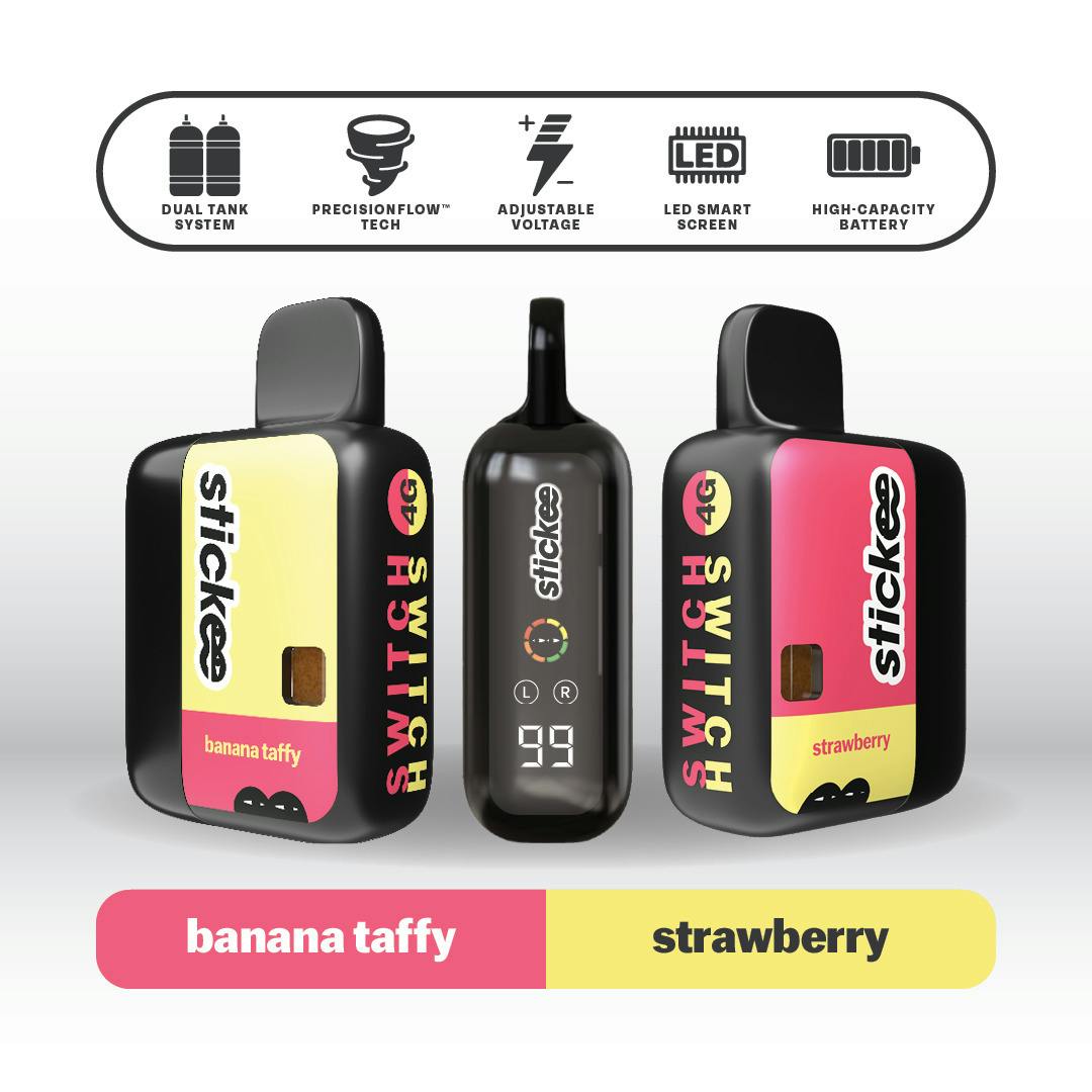 STICKEE SWITCH | AIO | 4G | LR X LD | STRAWBERRY X BANANA TAFFY