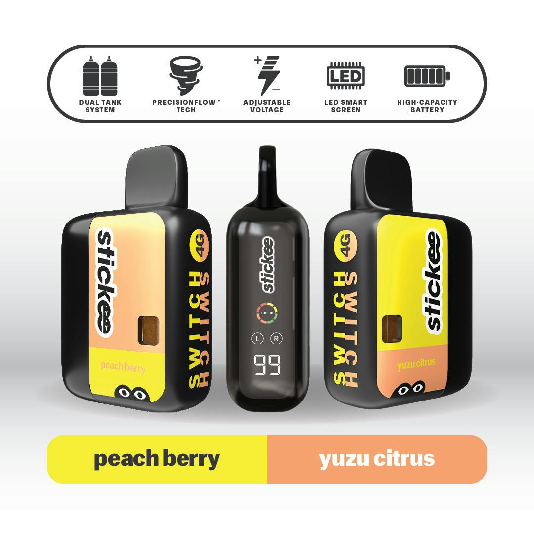 STICKEE SWITCH | AIO | 4G | LR X LD | YUZU CITRUS X PEACH BERRY