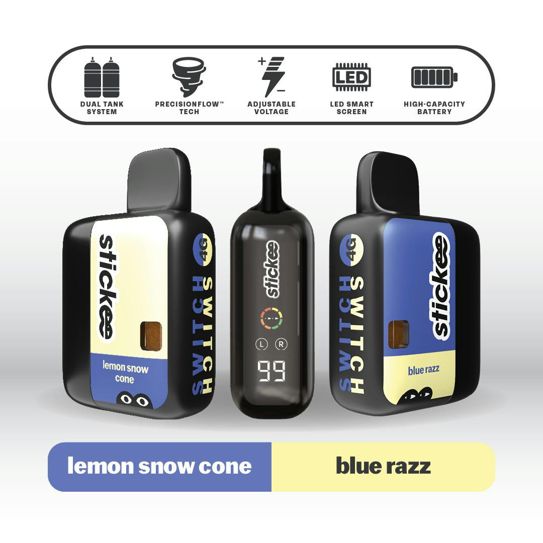 STICKEE SWITCH | AIO | 4G | LR X LD | BLUE RAZZ X LEMON SNOW CONE
