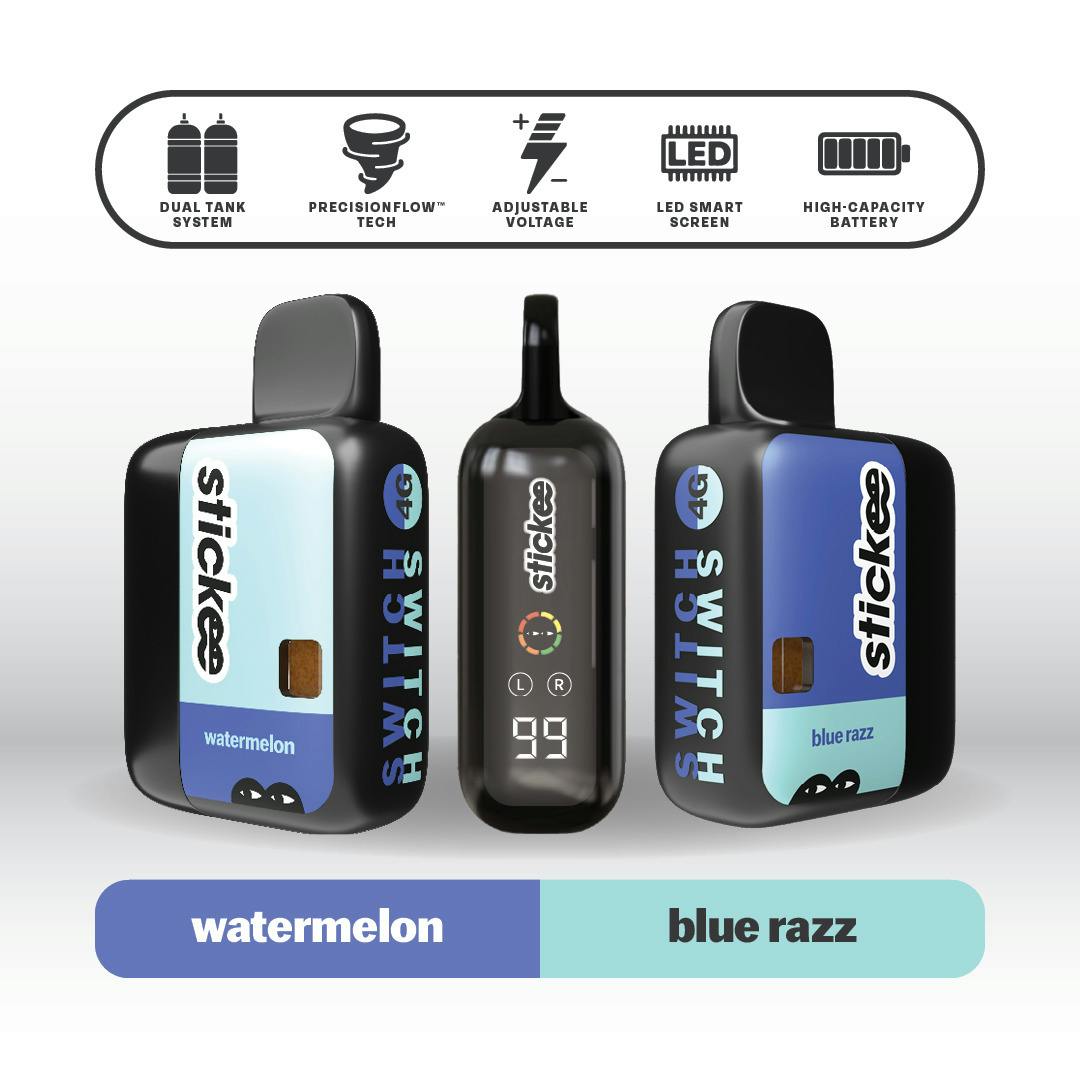 STICKEE SWITCH | AIO | 4G | LR X LD | BLUE RAZZ X WATERMELON