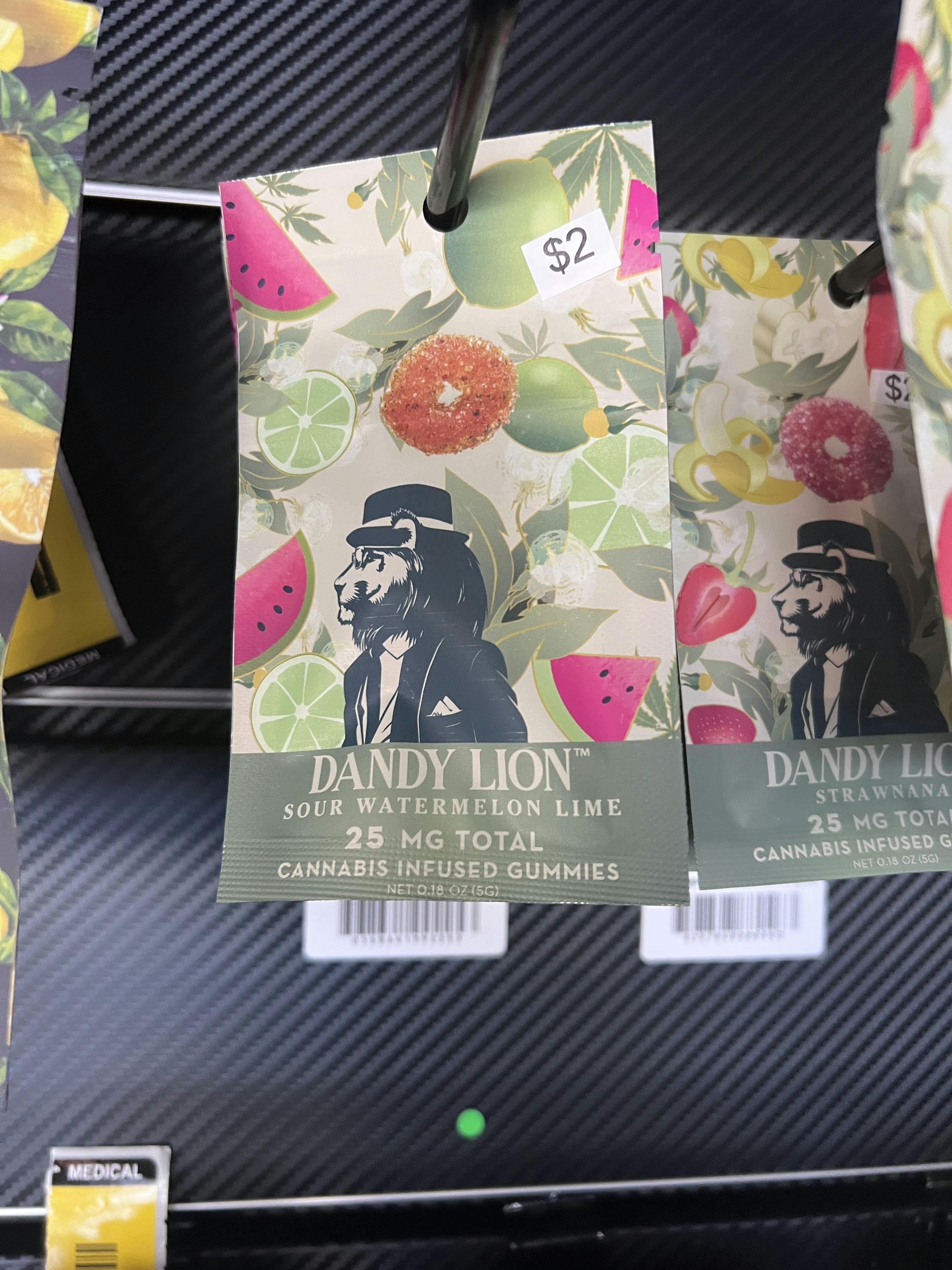 25mg Single Gummy - Sour Watermelon Lime - Dandy Lion