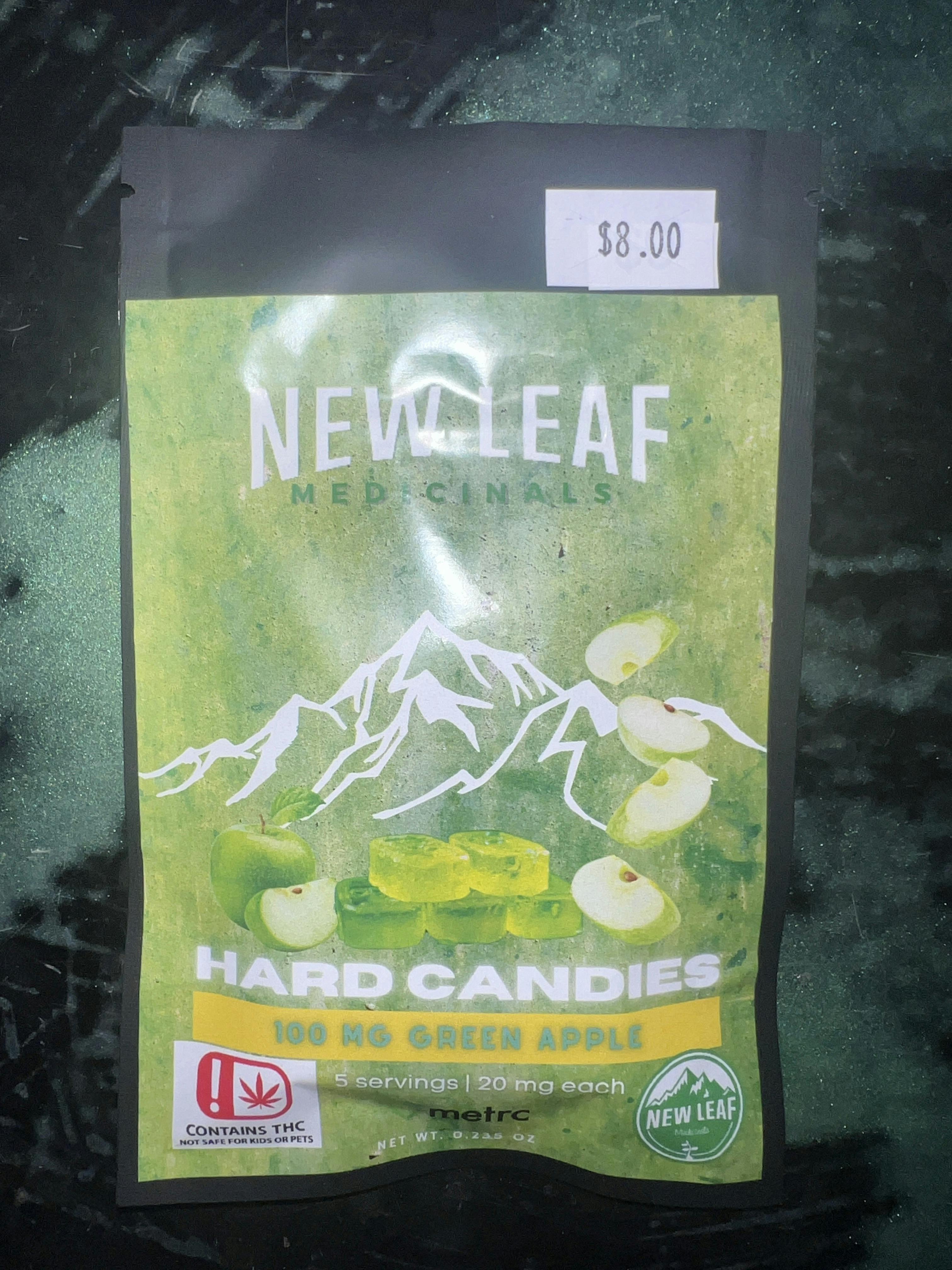 100mg Green Apple Hard Candy