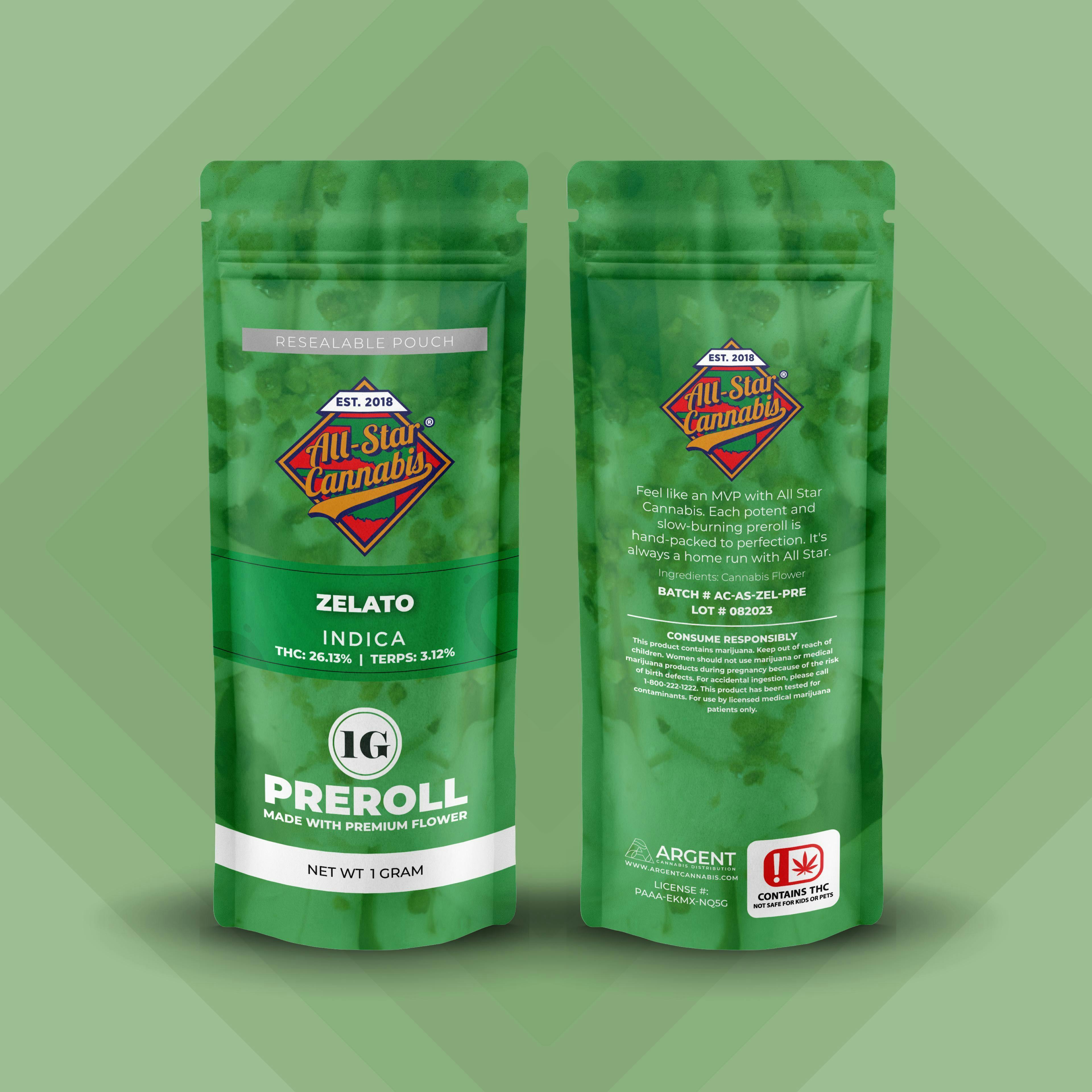 All Star - Zelato - 1g Preroll