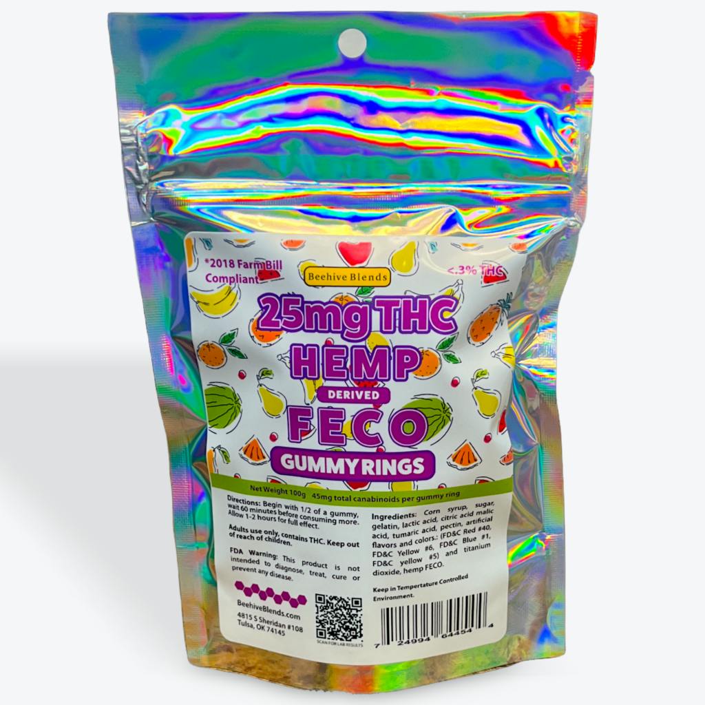 Beehive Blends 25mg THC FECO Gummy Rings