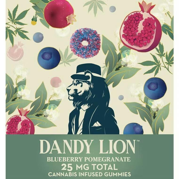 Dandy Lion - Blueberry Pomegranate - 250mg/10 Pack - 50 g
