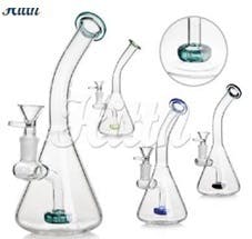 8.5" Curved Wateripipe w. Coloured Perc.