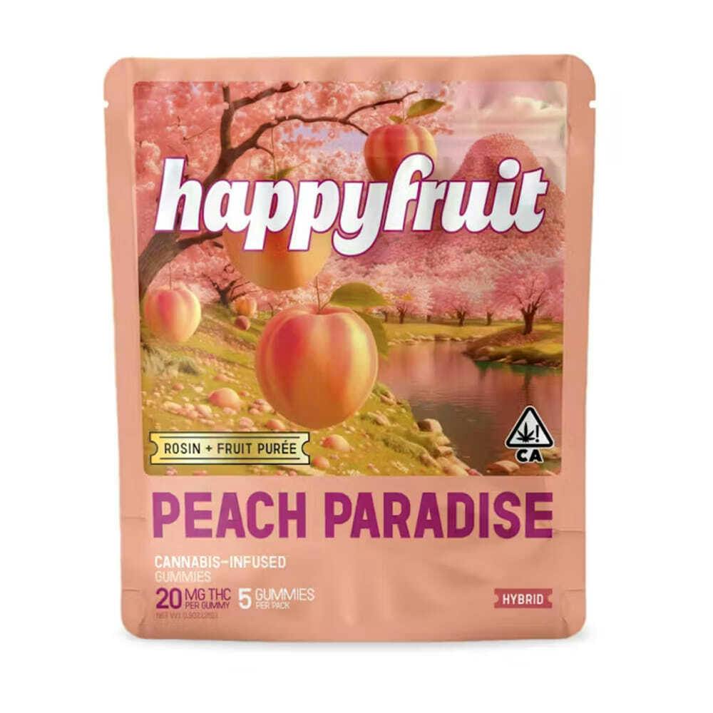 Happy Fruit - Peach Paradise (H) Live Rosin Gummies - 5pk - Peach Paradise 5pk (H)