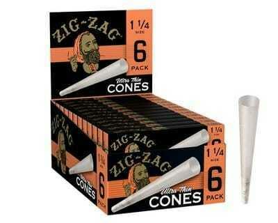 ZigZag - 6pk - 1 1/4 Ultra Thin Cones - ZIG-ZAGS