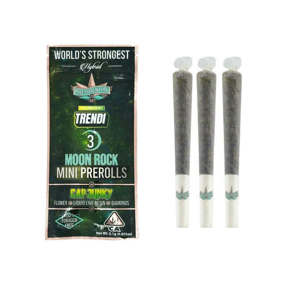 Presidential - Cap Junky - 3pk Mini Moon Rock Pre Rolls *Liquid Live Resin* - 3pk Cap Junky (H)