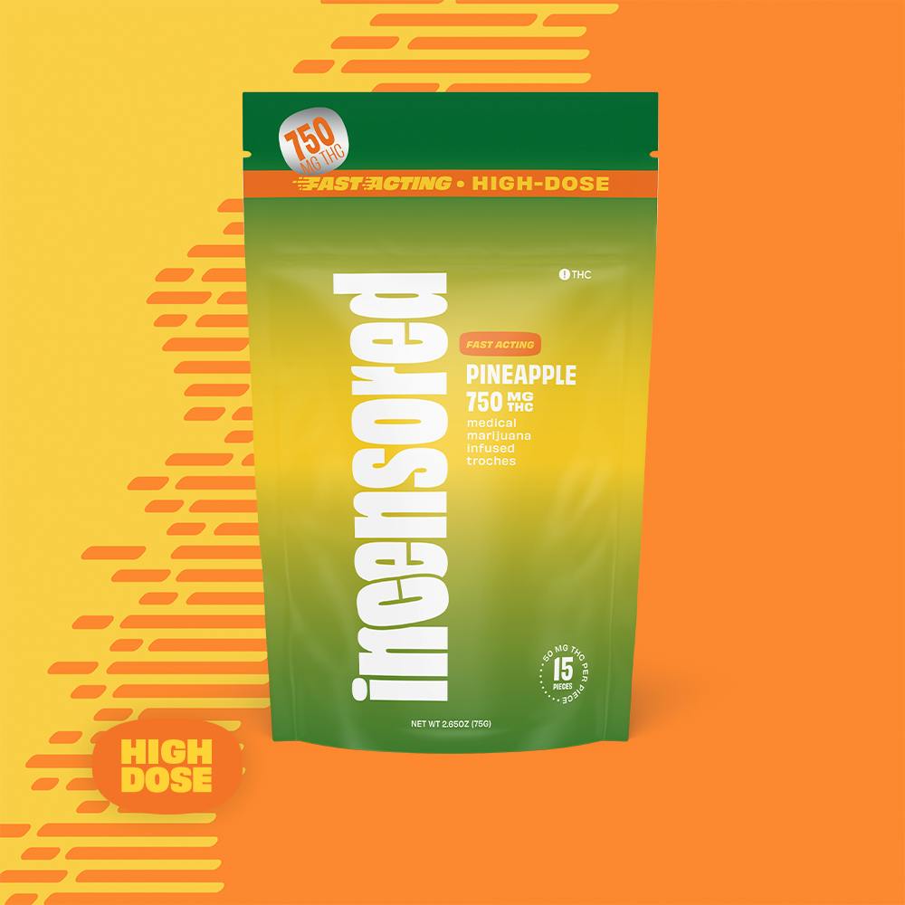 INCensored Pineapple Fast Acting Troches 750mg [15pk]