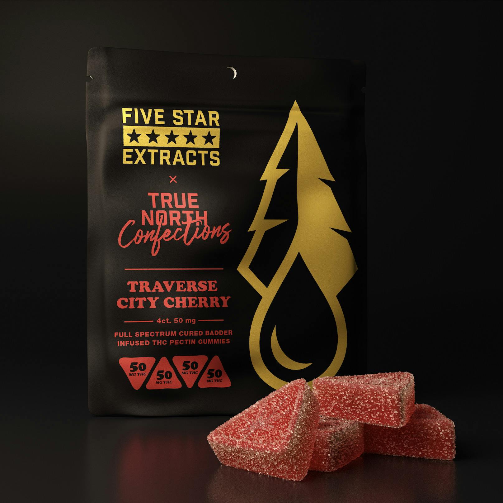 AU | True North | Traverse City Cherry 4x50mg Cured Badder Gummies