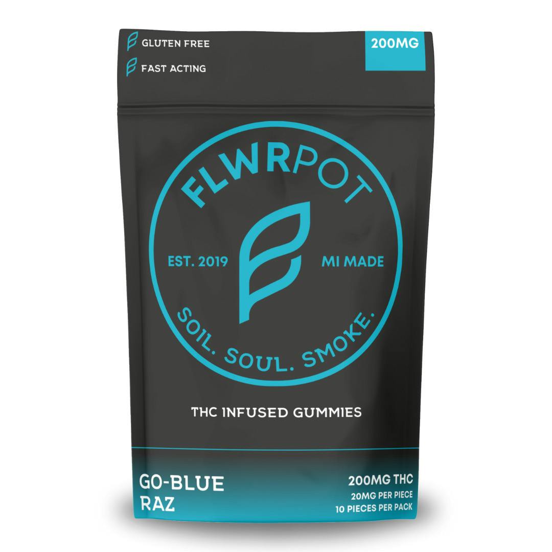 AU | FLWRpot | Go-Blue Razz 200mg Gummies