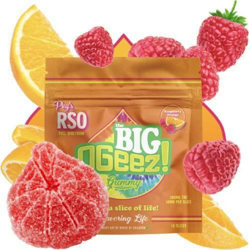 PEG'S BIG RASPBERRY ORANGE GUMMIES 1PK