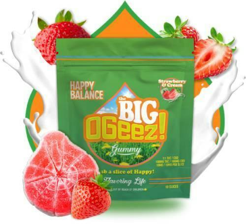 BIG HAPPY BALANCE STRAWBERRIES AND CREAM 1:1 CBD GUMMIES 1PK