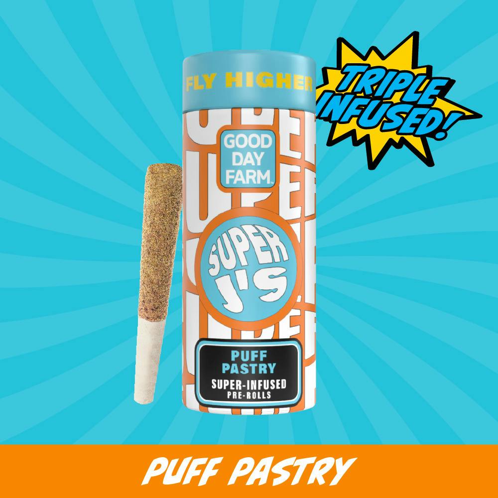 GDF: Infused Pre-Roll Pack | Puff Pastry x Banana Cream Cake X Jealousy | Super J's | 0.5g | 5pk