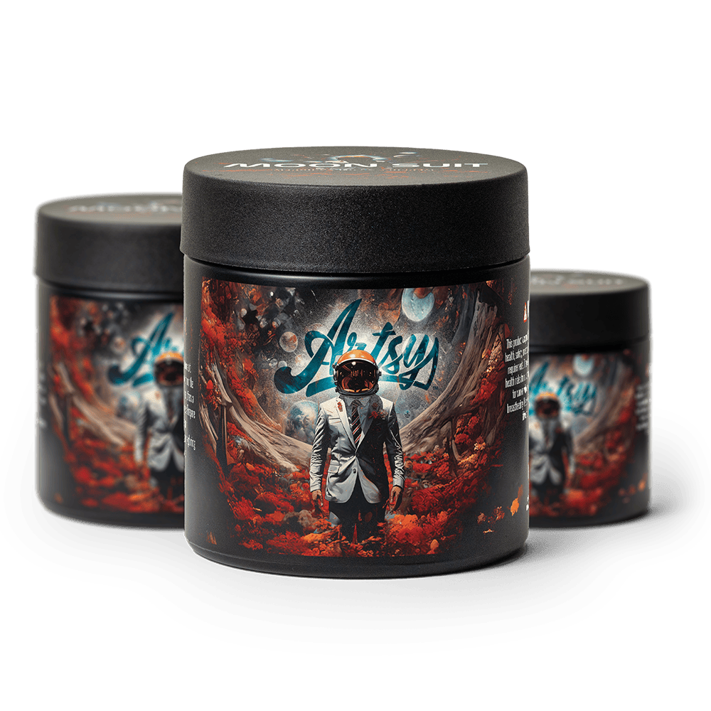 Artsy Cannabis Quarter Jar | Moon Suit 7g Rec