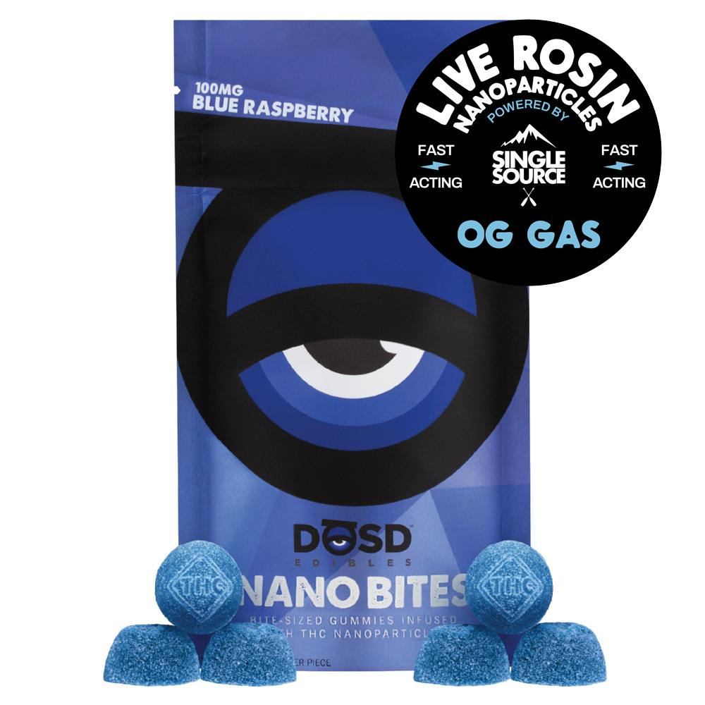 DOSD Rosin Nano Bites | Blue Raspberry 100mg Rec