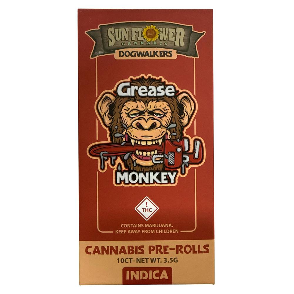 Sunflower Cannabis Preroll 10 Pack | Grease Monkey 3.5g Rec