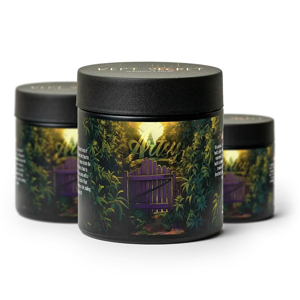 Artsy Cannabis Quarter Jar | Kept Secret 7g Rec