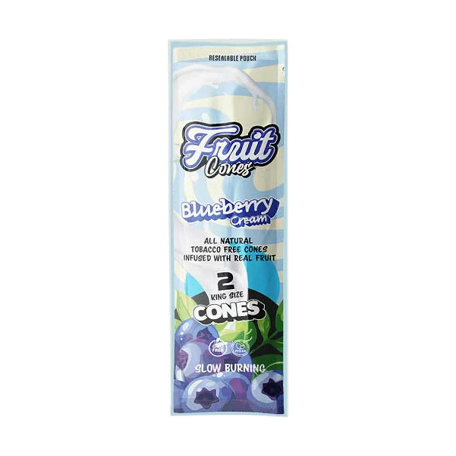 Fruit Cuts Natural Pulp Cones King Size - Blueberry Cream