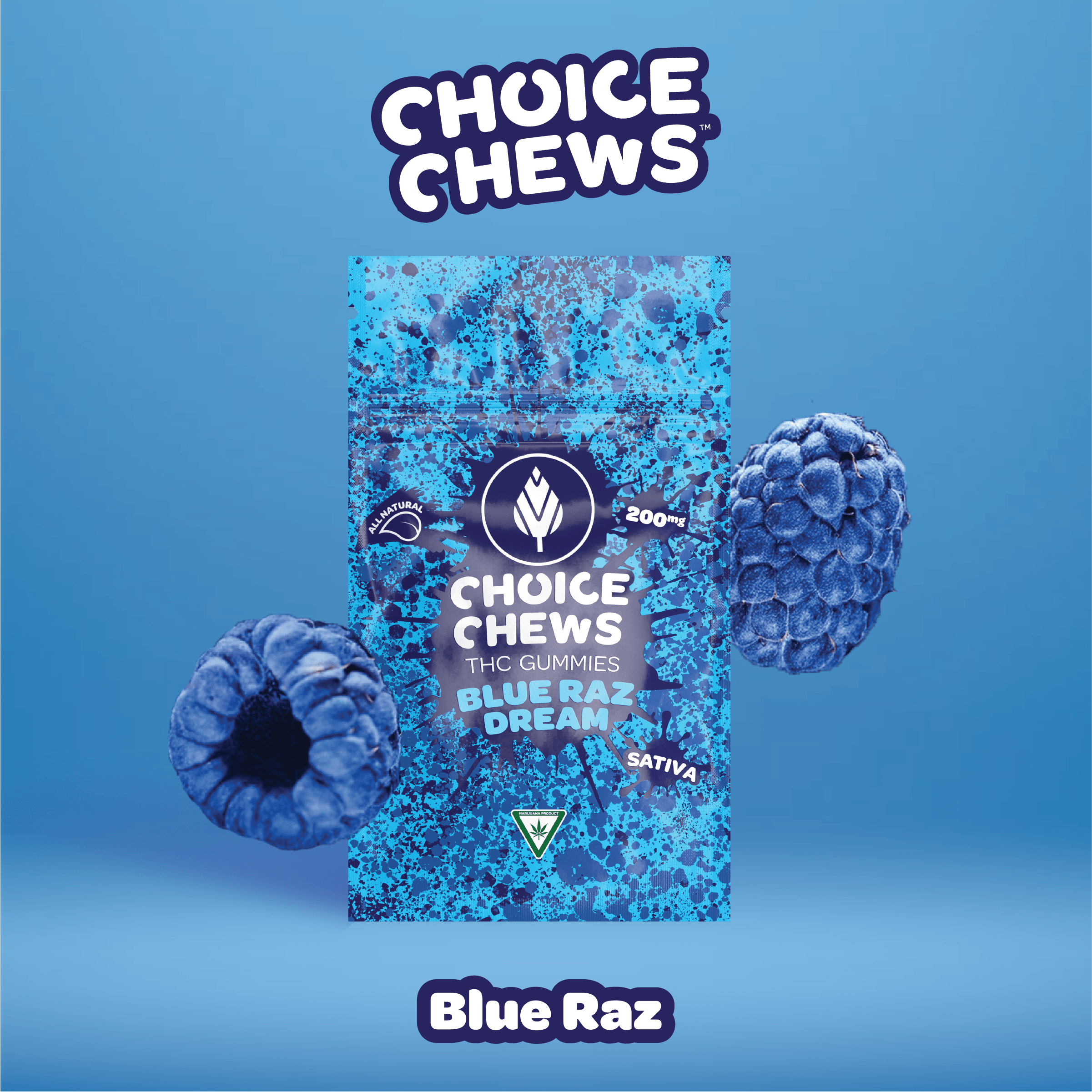 CHOICE - Blue Raz Dream Gummies 200mg