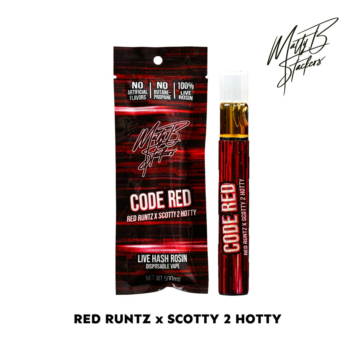 Matty B - Code Red Live Rosin Disposable 0.5g