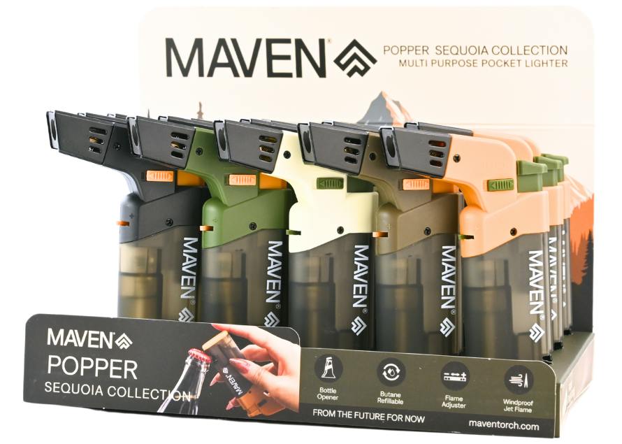 Maven - Versatile Dual FlameTorch Lighter - Popper Sequoia Collection