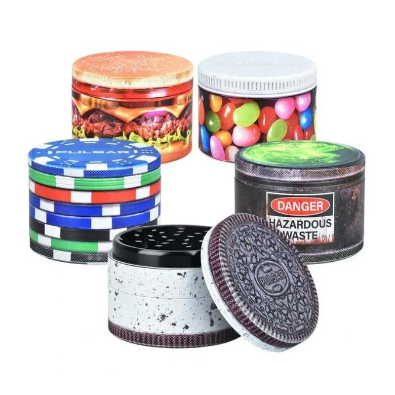 Pulsar - Assorted Design Series Aluminum Grinder 4pc - 2.5"