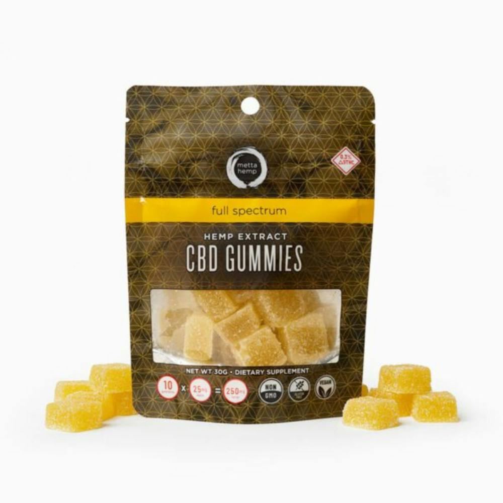 CBD Gummies - Lemon [10pk] (250mg CBD) | Metta Hemp - Full Spectrum Hemp Gummies
