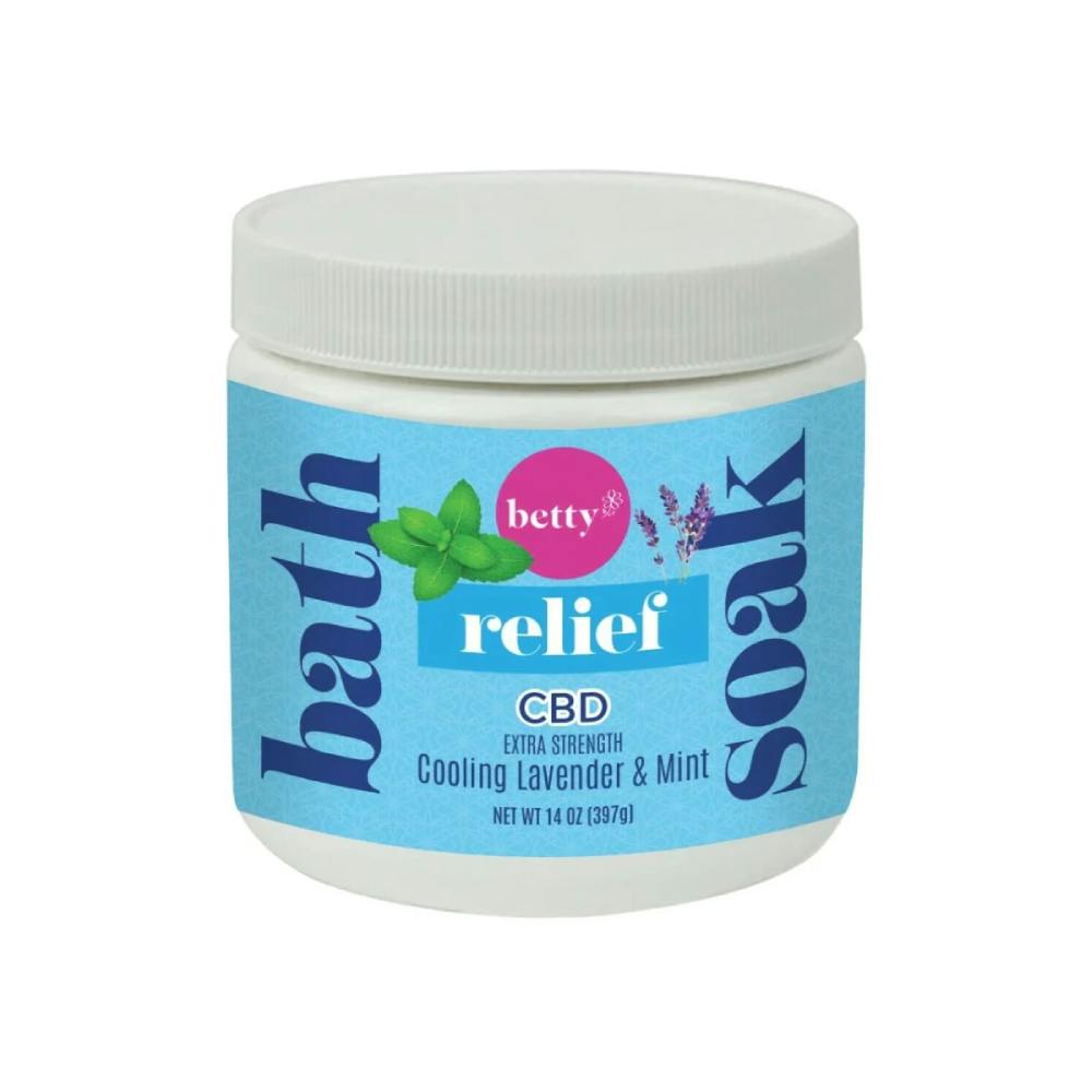 Relief Bath Soak - Cooling Lavender & Mint [14oz] (1500mg CBD) | Betty - Bath Soak