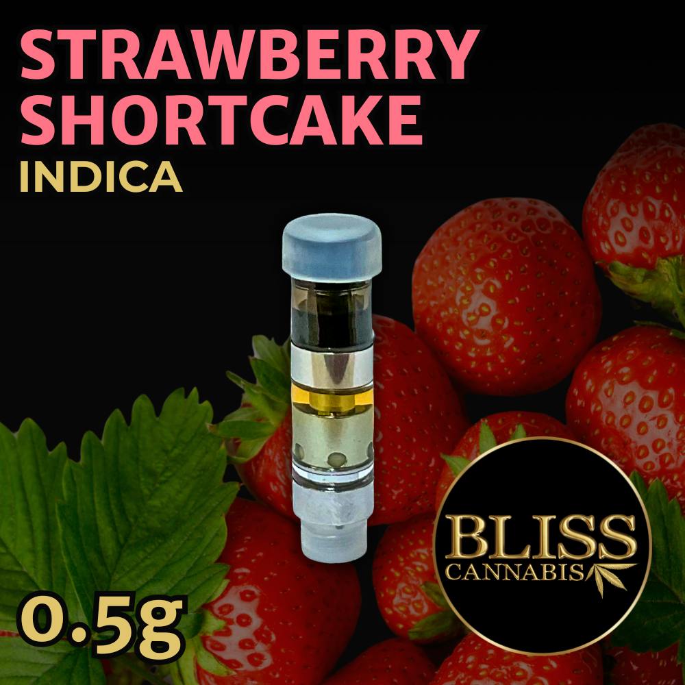 BLISS Strawberry Shortcake .5g Indica Cartridge cannabis product