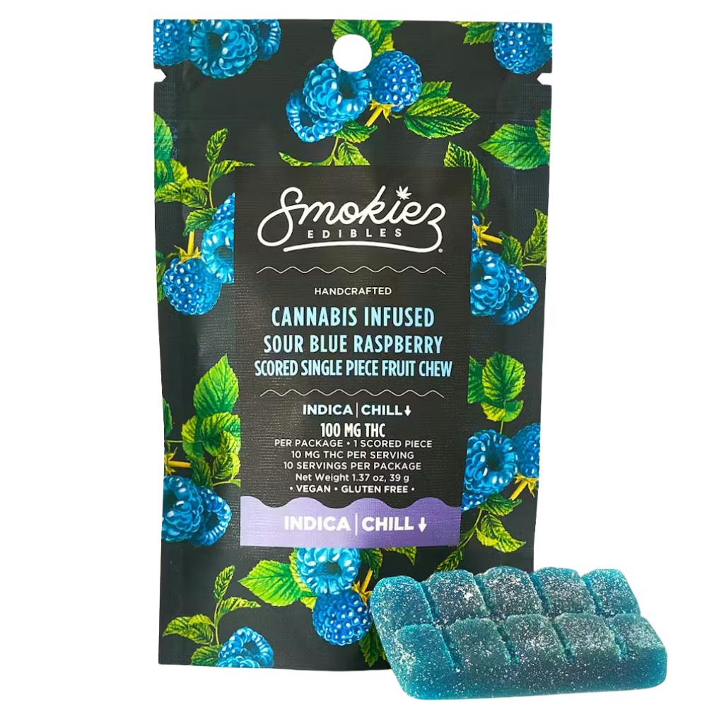 Smokiez Sour Blue Raspberry Hybrid 1 Piece