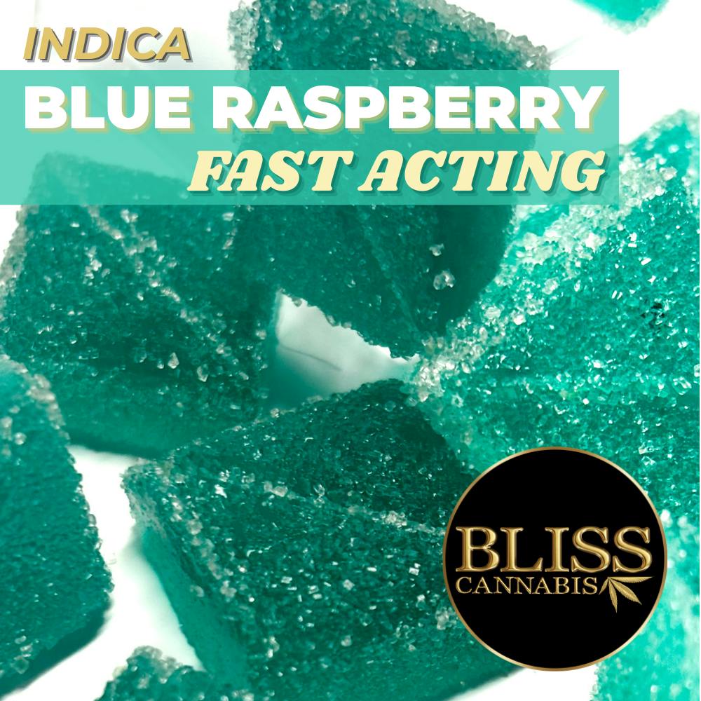 Bliss Fast Acting Blue Raspberry Indica Gummies