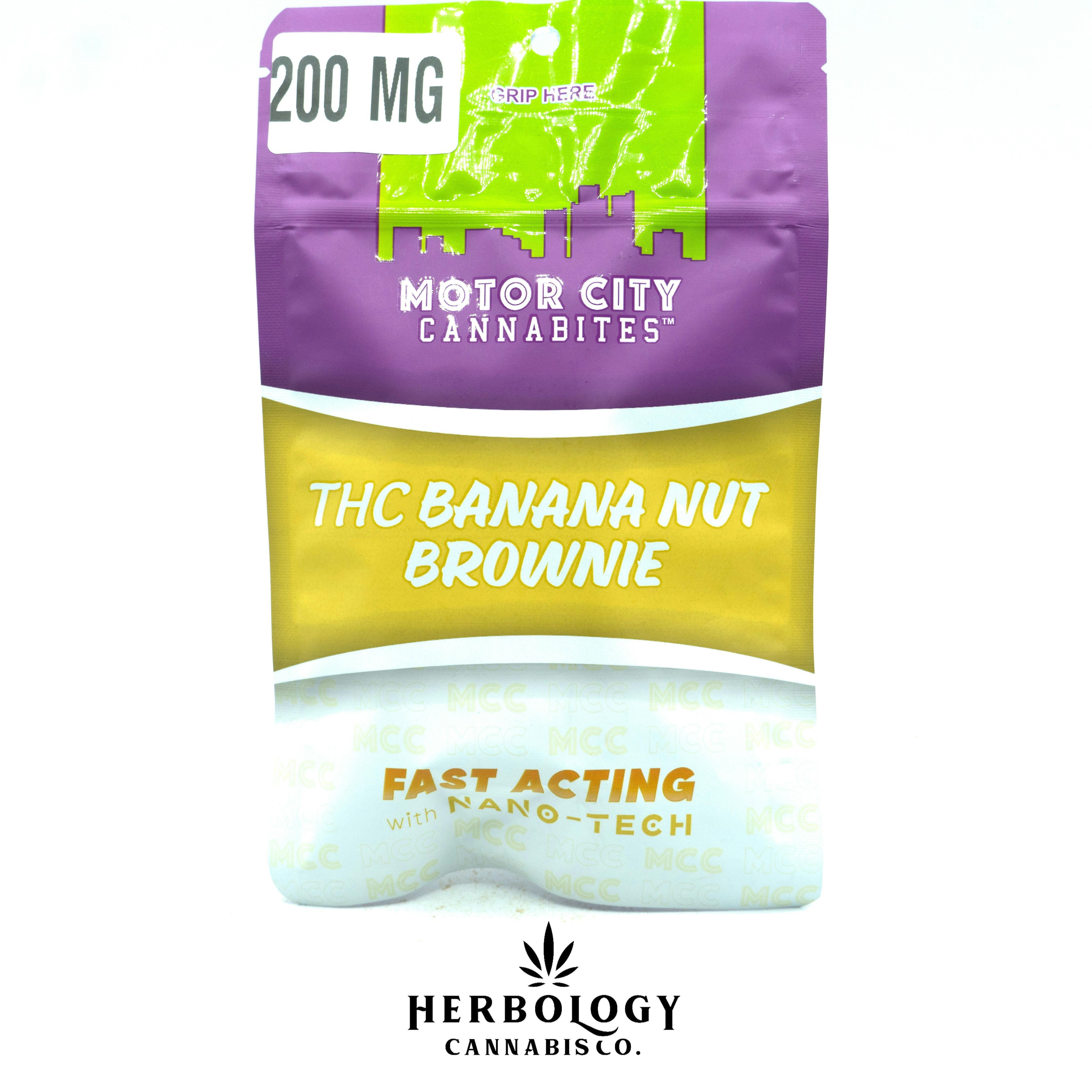 Motorcity Cannabites | Fast-Acting Brownie | Banana Nut | 200mg