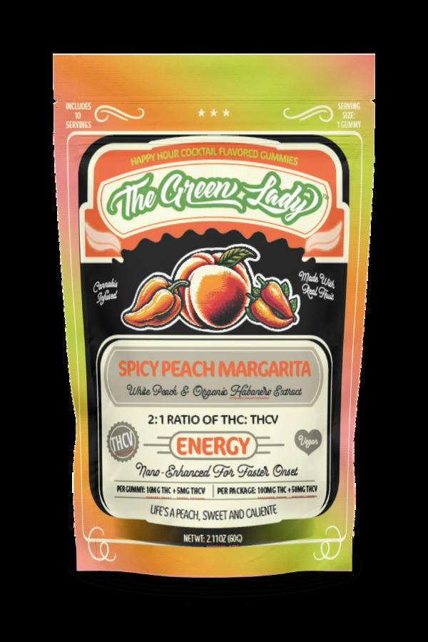 The Green Lady / Spicy Peach Margarita / Energy / 2:1 THC:THCV