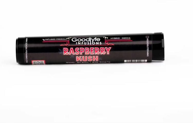 Goodlyfe / Infused Pre-Roll / 1g / Raspberry Kush at Wild Flower Dispensary