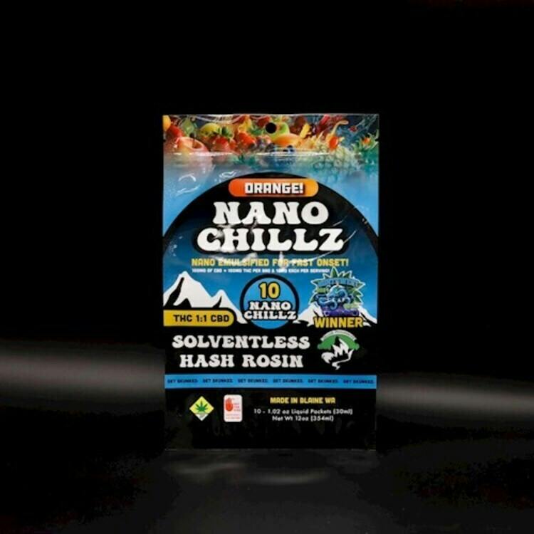 BV 10pk Hash Rosin 1:1 Blue Raspberry Nano Chillz 12oz Skunk Processor