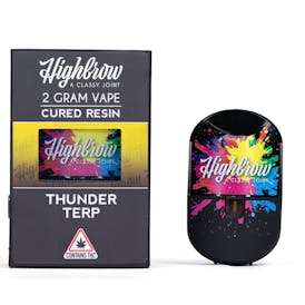 Highbrow | Thunder Terp | Cured Resin | 2g Disposable Vape.