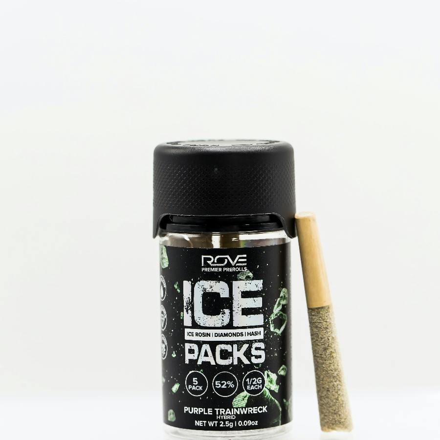 Rove - Purple Trainwreck - 3.6G - Rosin Diamond Hash Infused Preroll Pack
