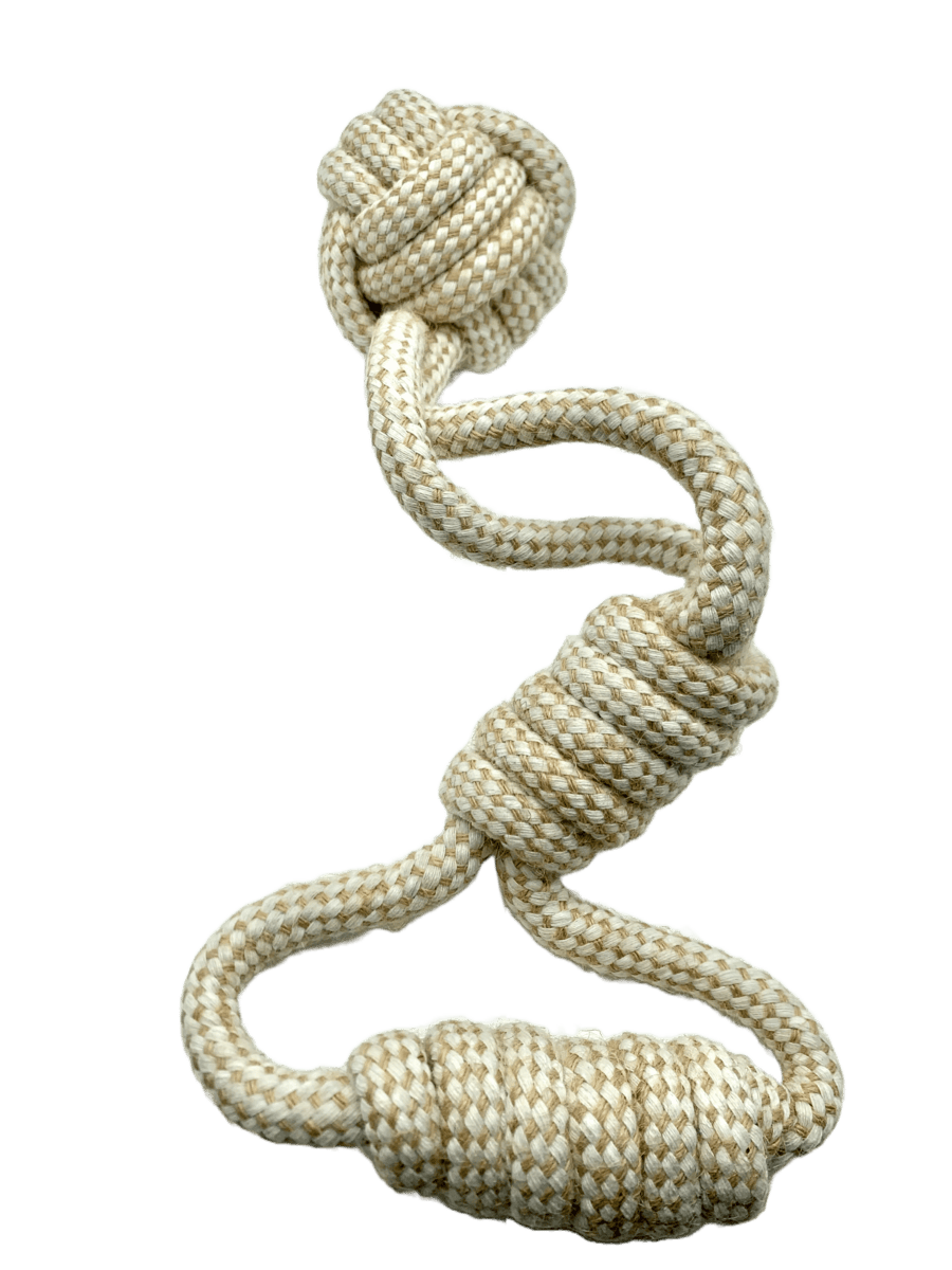 ABC - Lifestyle - Hemp Dog Chew Toy - Ball on a rope large